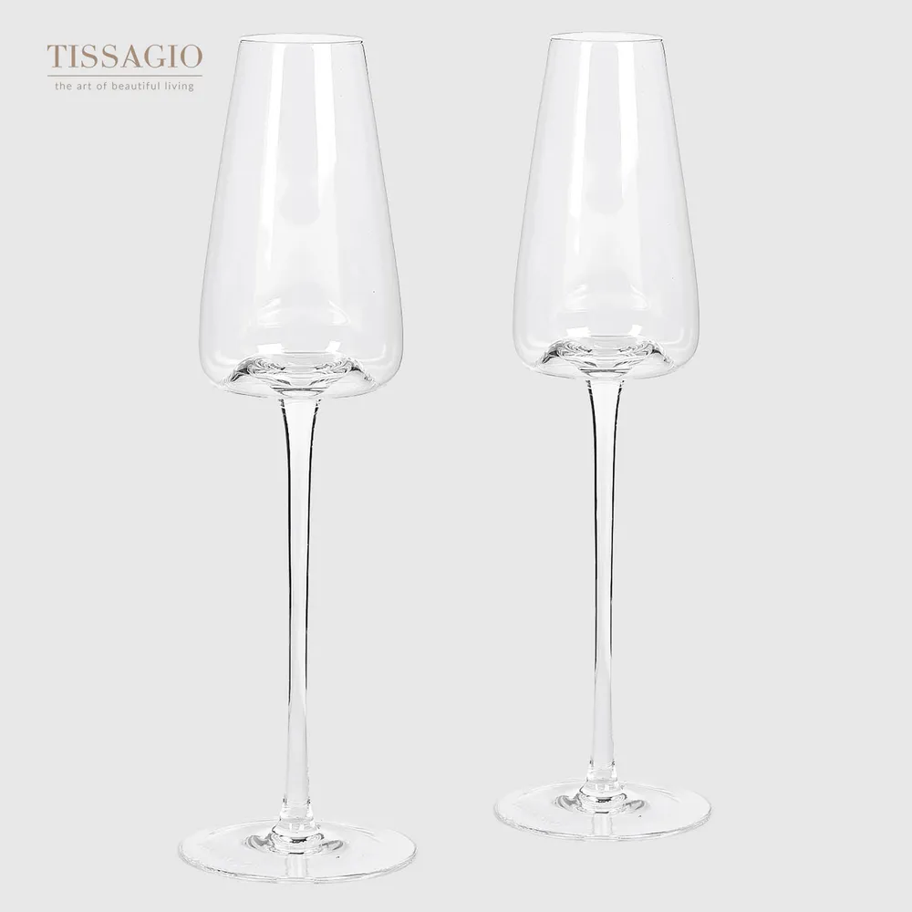 Tissagio — Набор бокалов для шампанского Tissagio из хрустального стекла, 480 мл, 2 персоны