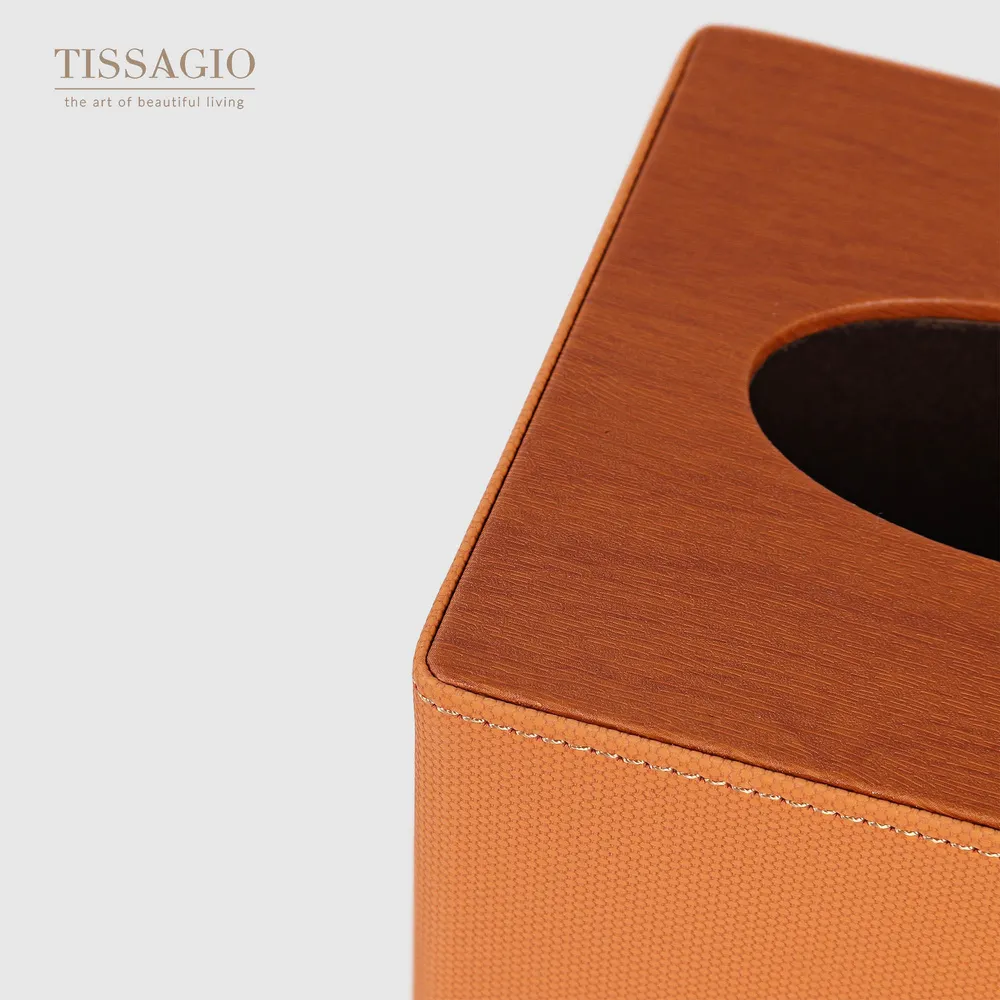 Салфетница Tissagio оранжевая 13x13х14,5 см, фотография 3