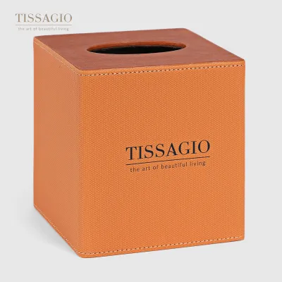 Салфетница Tissagio оранжевая 13x13х14,5 см, фотография 5